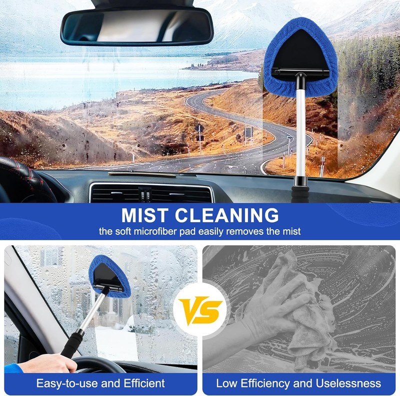 Windshield Cleaning Tool Kit Car Window Glass Wiper Cleaner Brush Pad Extendable gallery