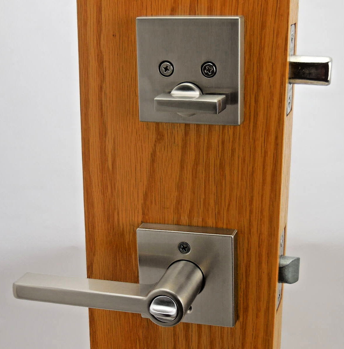 Kwikset Halifax Keyed Entry Lever Deadbolt Satin Nickel 991HFLSQT15 #893 gallery