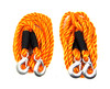2Pc Poly Tow Rope 14' x 3/4" with 3-1/2" Hooks Poly Braided 5000 Lbs gallery
