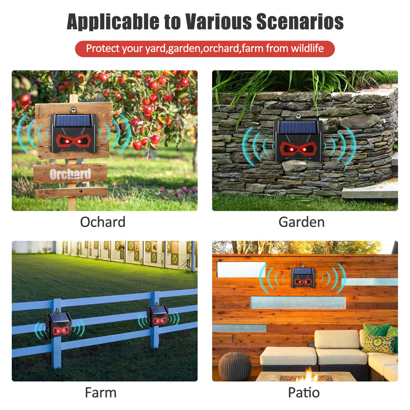 Ultrasonic Pest Repellent Control Solar Wild Animal Repeller Rat Deterrent gallery