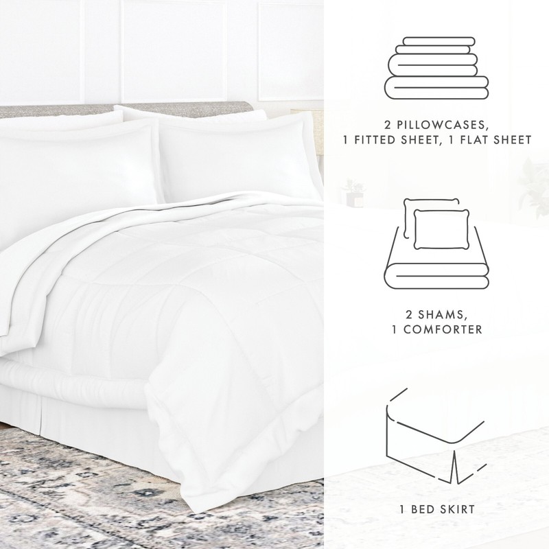 Kaycie Gray Basics 8PC Bedding Set Ultra Soft Hypoallergenic 8 Different Colors gallery