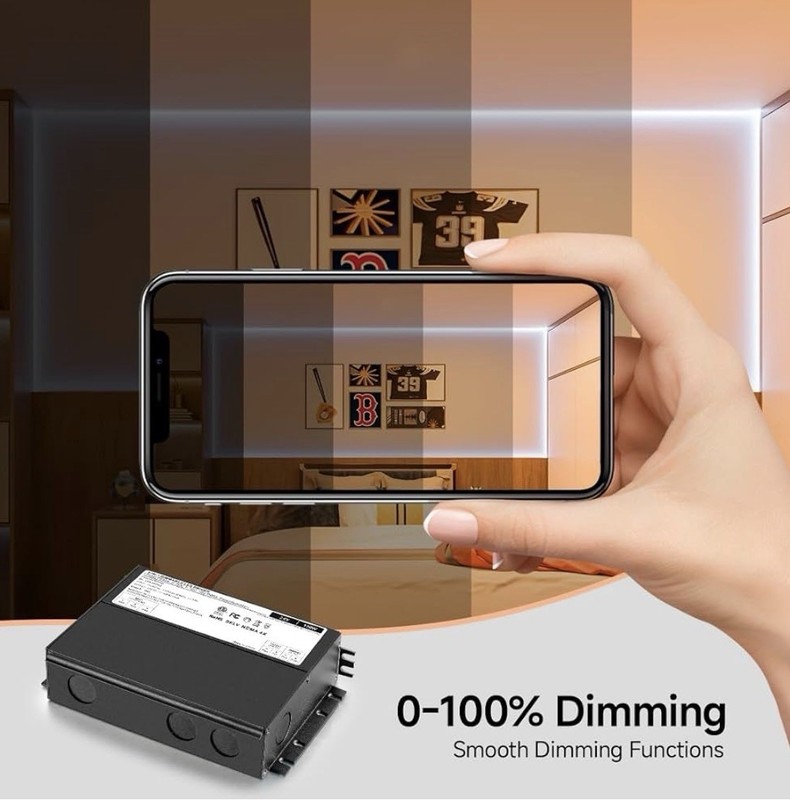 BTF-LIGHTING 100W Dimmable LED Driver 24V 5-in-1 AC110-240V IP65 UL ETL FCC LED gallery