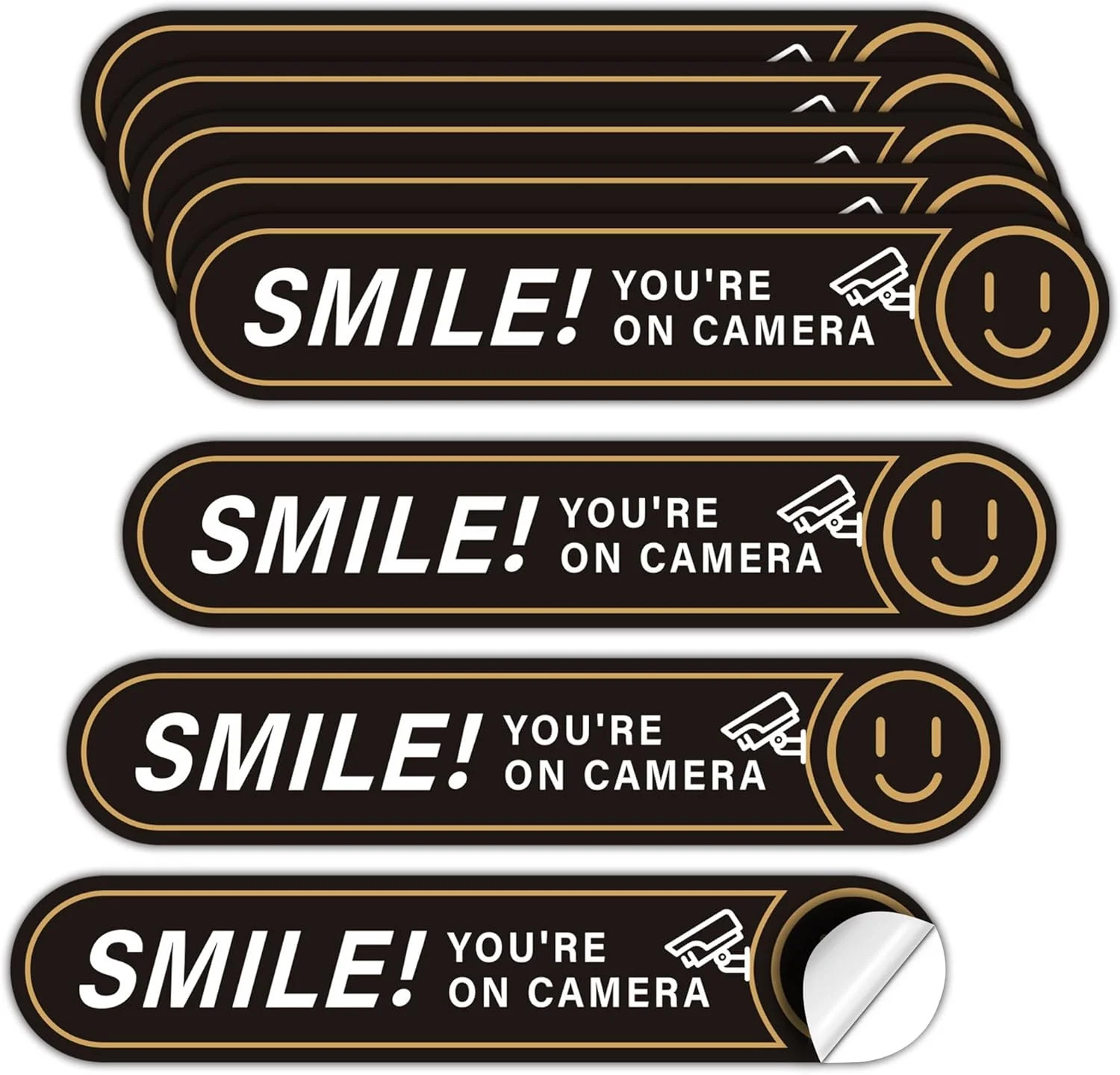 8PCS Smile You're On Camera Sticker for Car, Self Adhesive Waterproof Durable Vi gallery