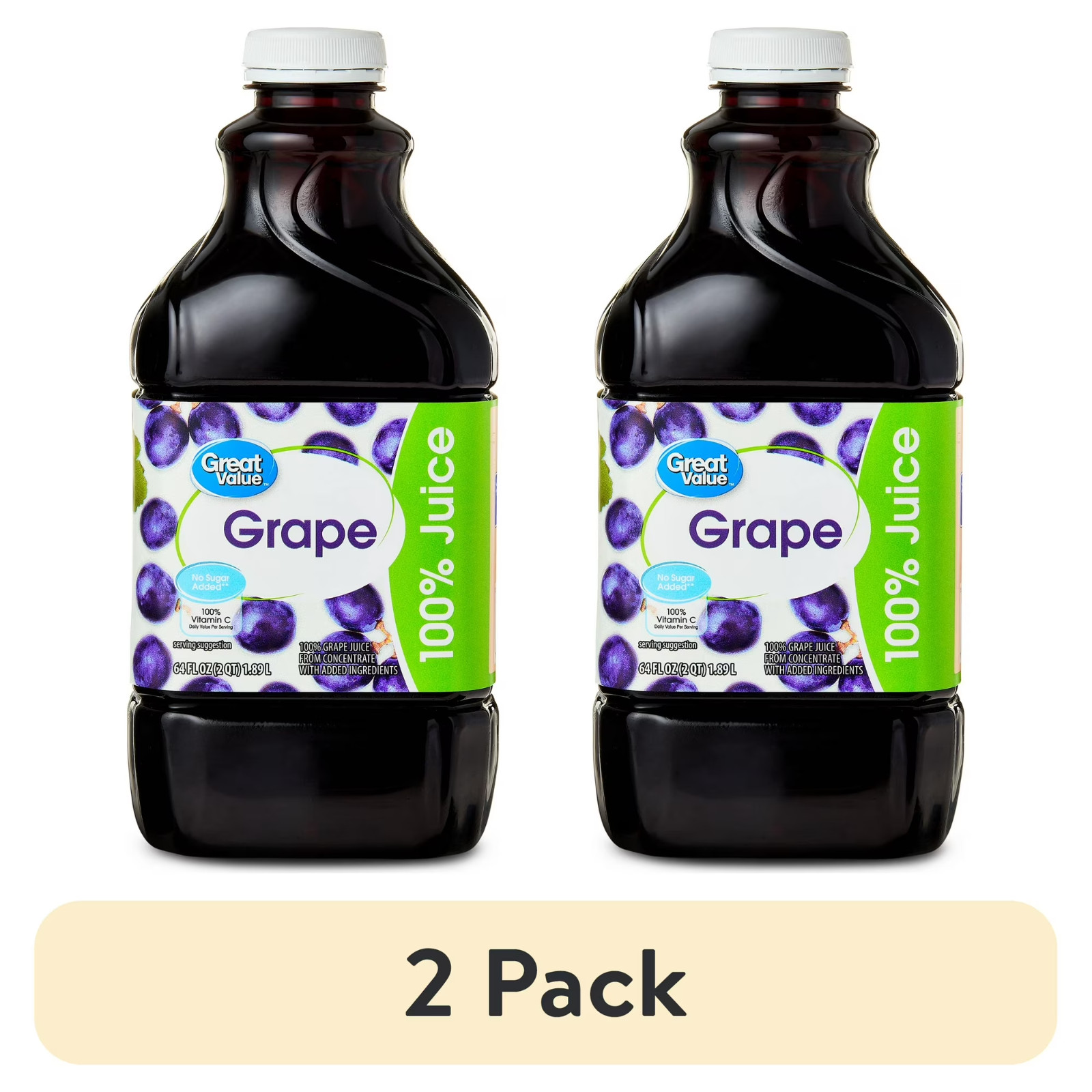 (2 pack) Great Value 100% Concord Grape Juice, 64 fl oz.. gallery