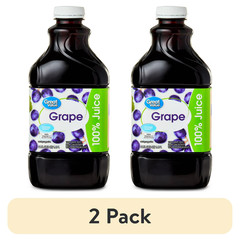 (2 pack) Great Value 100% Concord Grape Juice, 64 fl oz..