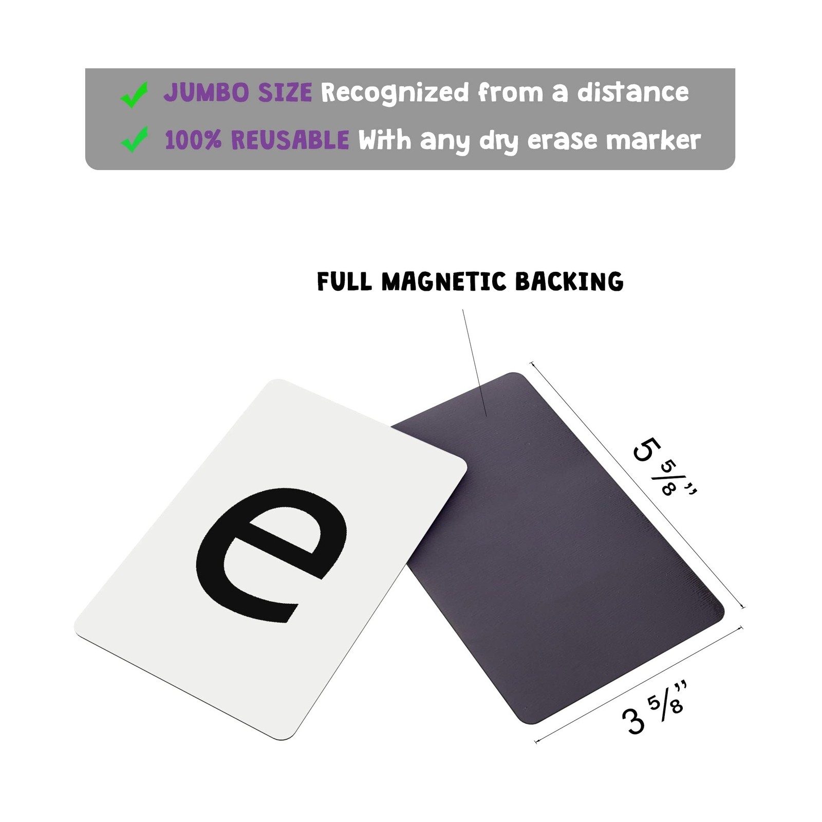 Magnetic Big Alphabet ABC Flash Cards - 52 Sturdy Uppercase & Lower... Fast Ship gallery