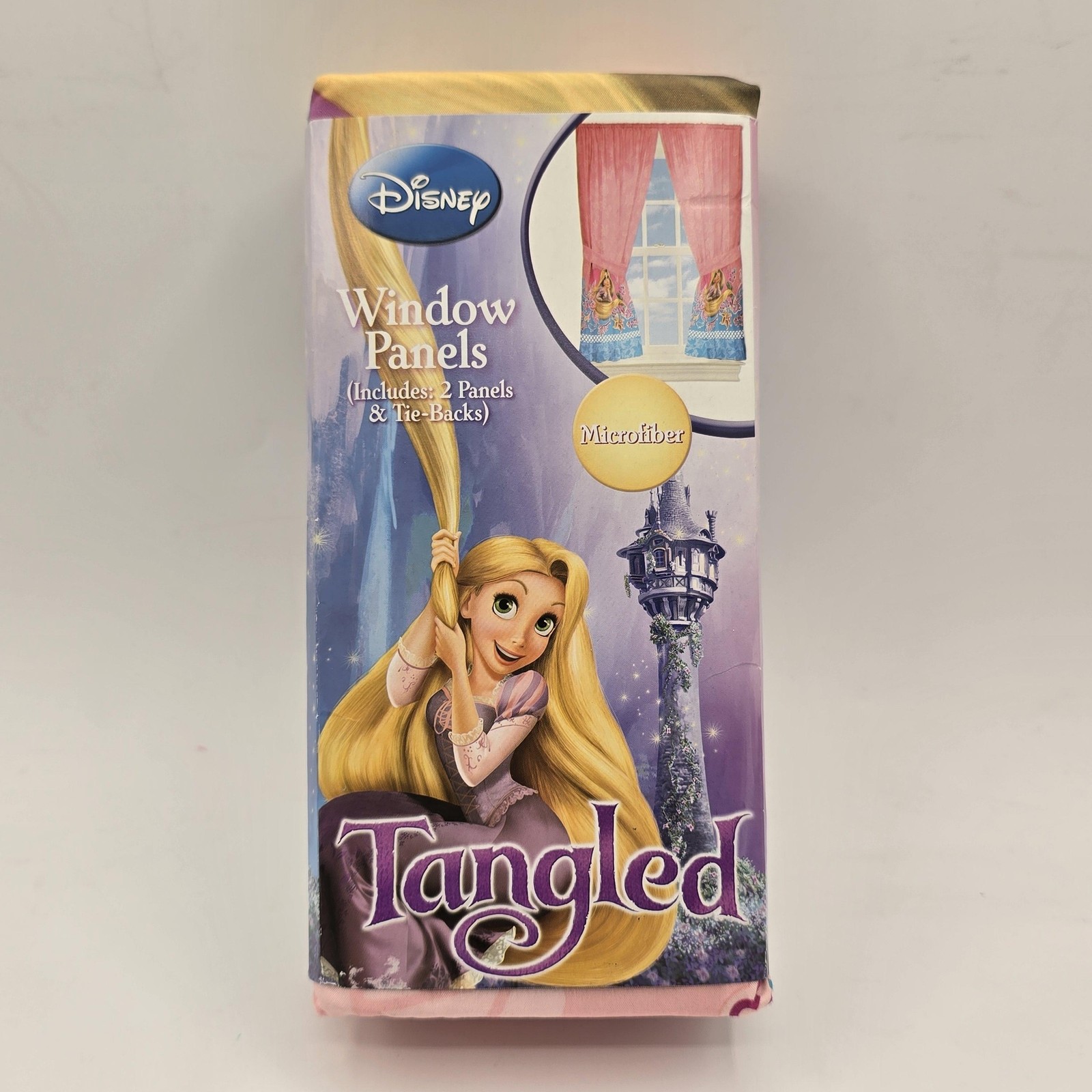 Disney Tangled Window Panels 2 Panels Tie Backs Pink Microfiber 63in Kids gallery