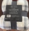 Oversized Plush Sherpa Throw Blanket 60" x 70" Life Comfort Gray & White pattern gallery