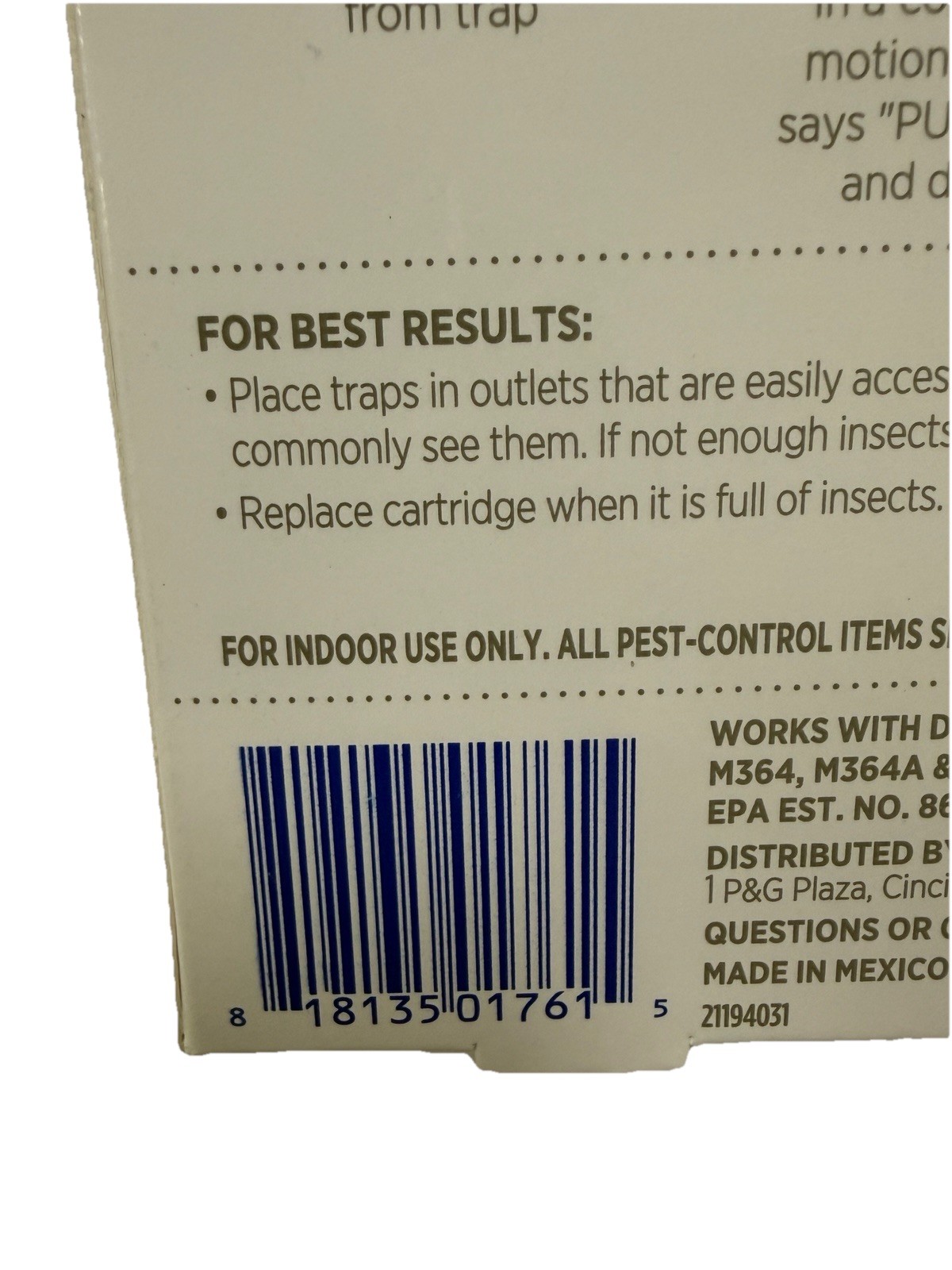 Zevo Flying Insect Trap Refill Cartridges, Bug Trap(4 Refill Cartridges) gallery