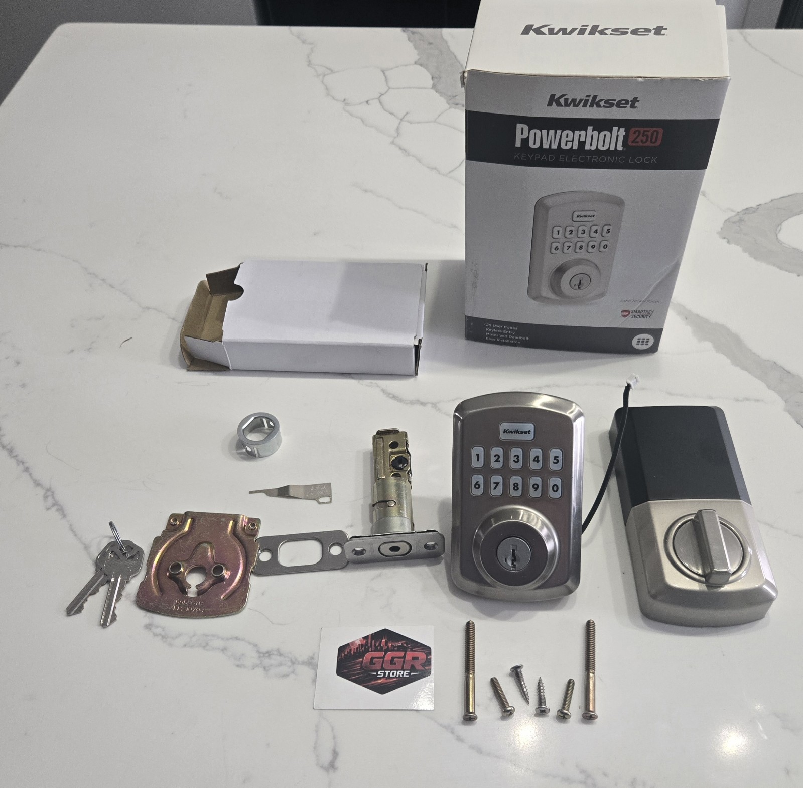 Kwikset Powerbolt 250 10-Button Keypad Satin Nickel Transitional Deadbolt gallery