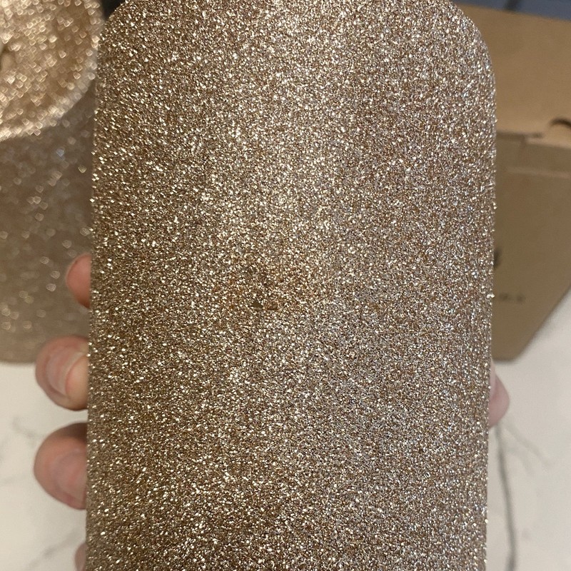 Luminara Gold Glitter Flame Effect Flameless Battery Candle Pair 7.5” & 5.5” gallery