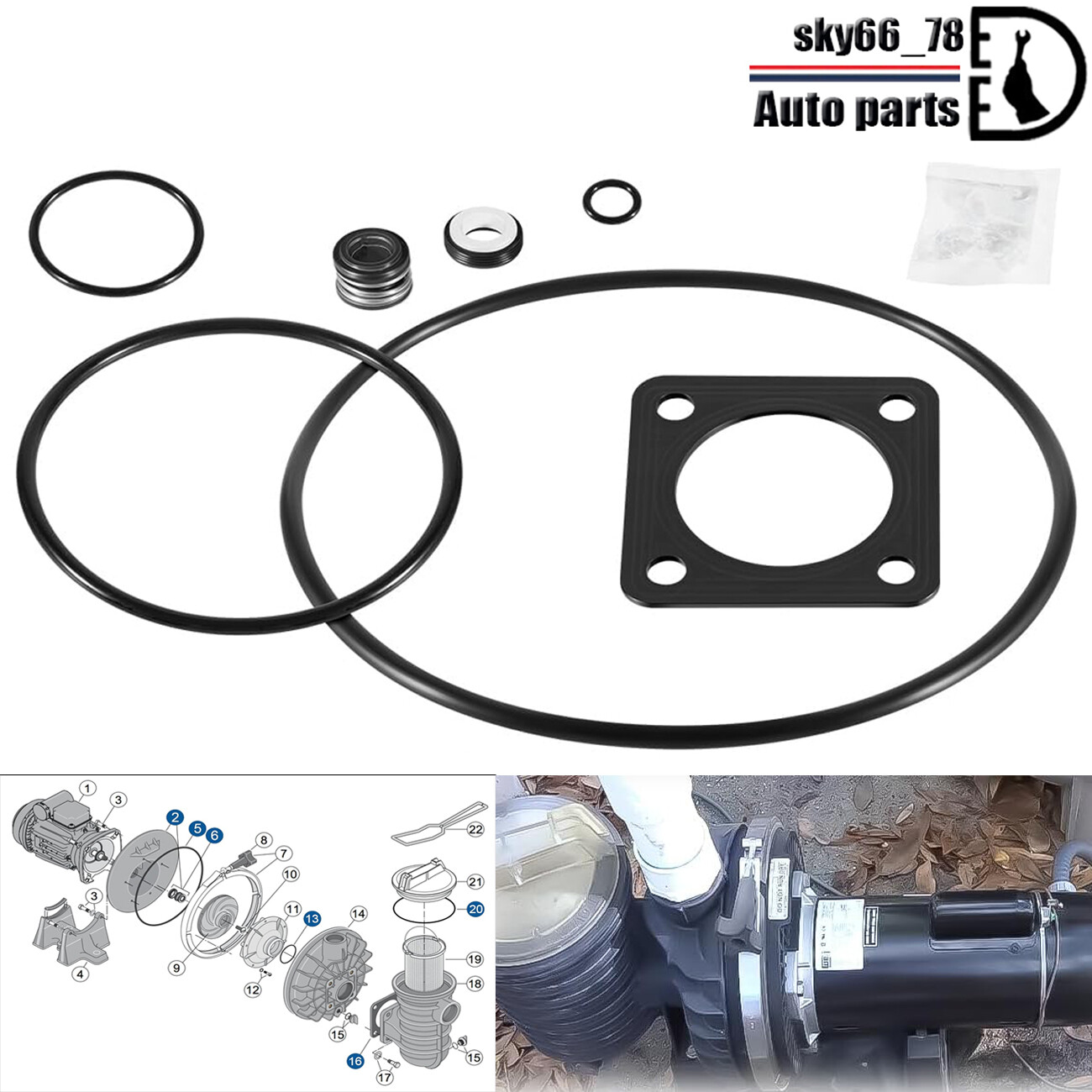 O-Ring Rebuild Kit For Sta-Rite P2RA and P2R DuraGlas/MaxeGlas pumps PRE 1998 gallery