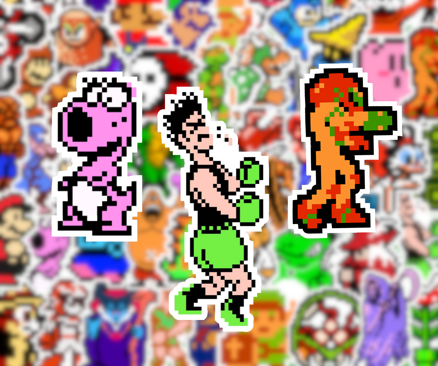25/50 Nintendo Sprite Sticker Pack - Waterproof Vinyl- NES Pixel Art 8-Bit Mario gallery