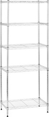 5-Shelf Adjustable Storage Shelving Unit for Garage, Steel Wire Rack, 200 Pound