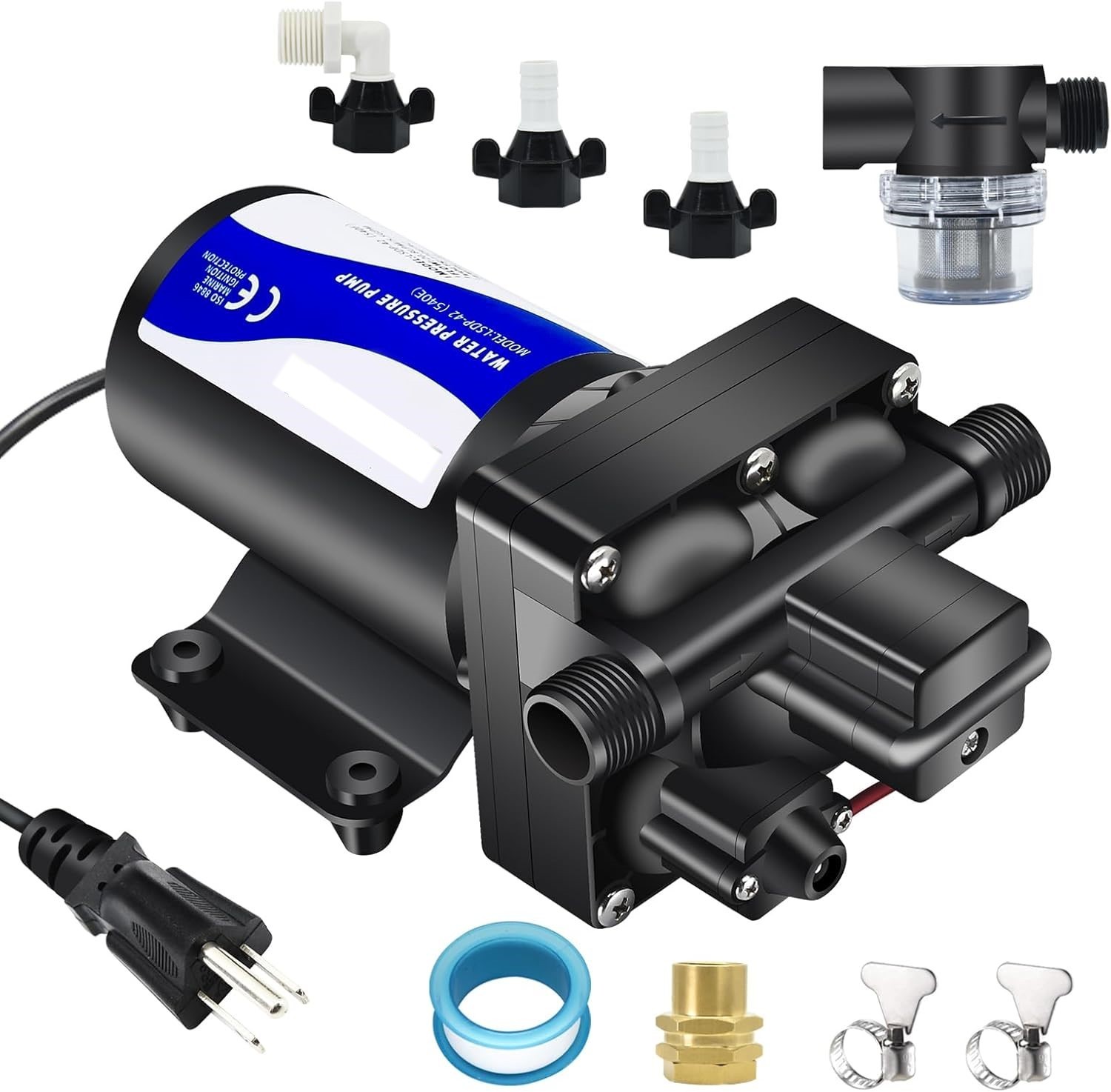 110V Water Pressure Booster Pump, 70 PSI 5 GPM with Filter gallery