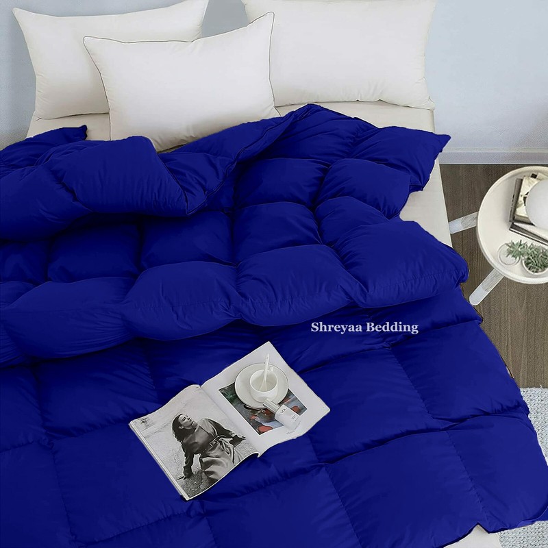 Lovely Down Alternative Comforter & Bedding Sets Royal Blue Solid Choose Item gallery