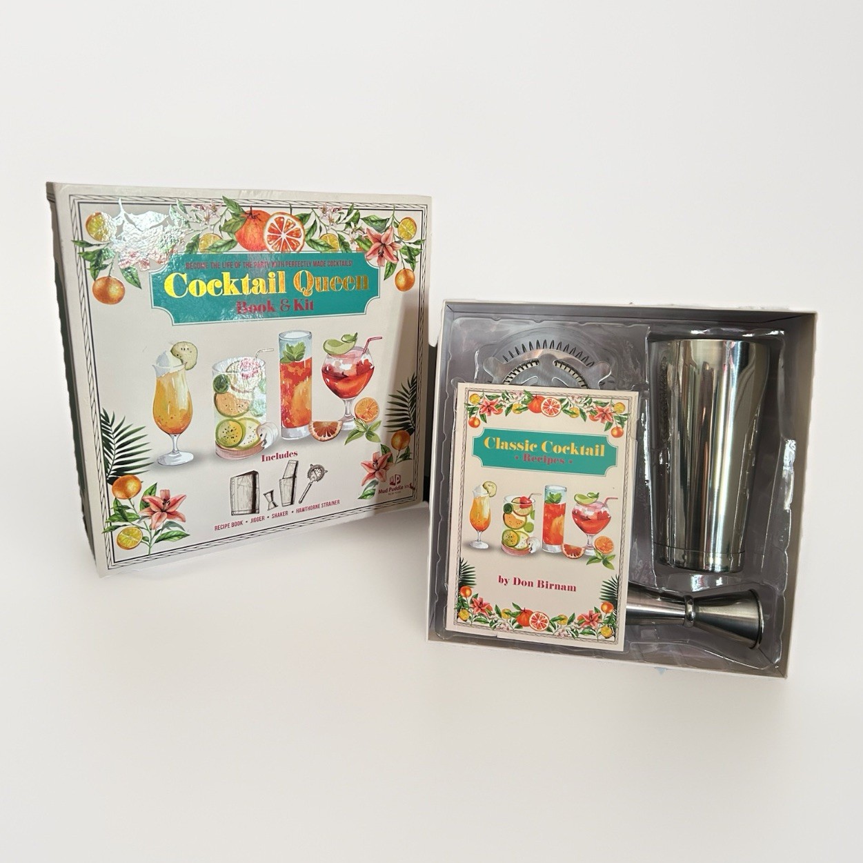 Cocktail Queen Book & Kit Mud Puddle Inc. Recipe Book Jigger Shaker Hawthorne gallery