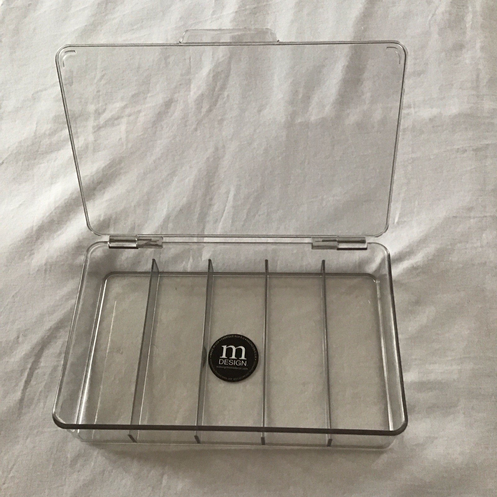 mDesign Clear Plastic Hinged 5 -Part Organizer NWT gallery