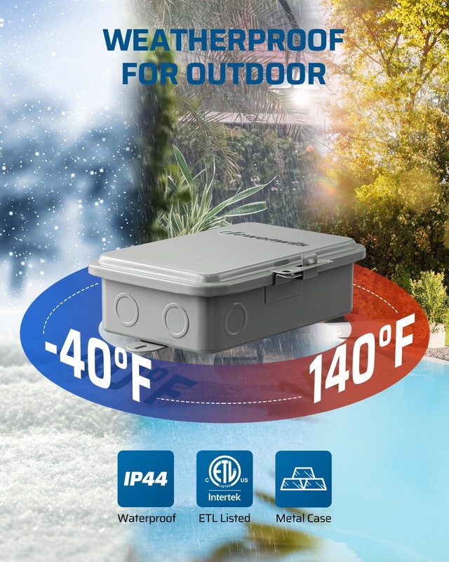 DEWENWILS Outdoor Digital Timer Box, 7-Day 12 ON/Off Programmable Timer Switch gallery