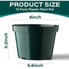 BTPLASTIK 8 Inch Plastic Plant Pots, 15 Pack Sturdy Nursery Pots with Drainag... gallery