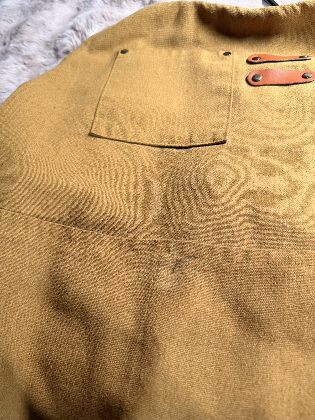 AFUN Heavy Duty Canvas Utility Apron Workwear Straps Cross-Back BBQ Workshop gallery