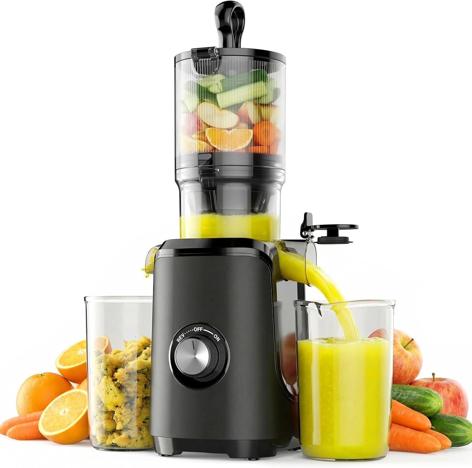 OLIXIS Cold Press Juicer, Slow Masticating Juicer Machine with Reverse Function gallery
