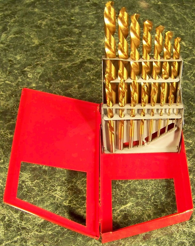 15pc LEFT HAND HSS TITANIUM DRILL BIT SET counter clockwise w/ CASE upto 1/2 Big gallery