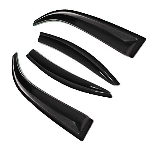 4pc Sun Rain Guards Window Visor Wind Deflector Compatible For Malibu 2013-2015 gallery