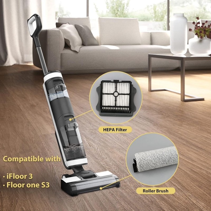 2 Pack Brush Rolls + 4 Pack Filters for iFloor 3 & Floor One S3 Cleaners gallery