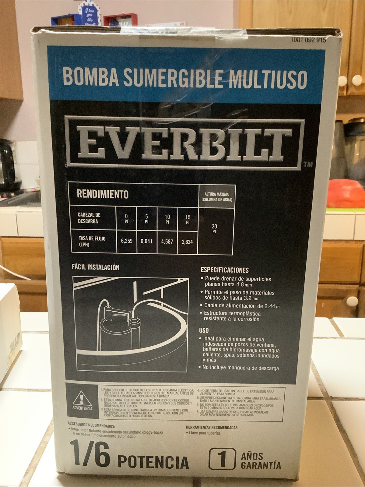 Everbilt Plastic Submersible Utility Sump Pump 1680 GPH SUP54-HD 1/6 HP NEW gallery