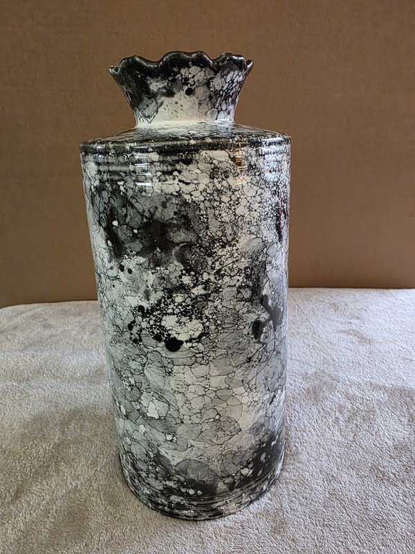 Essential Decor And Beyond Black And Gray Marbled Vase 13" High gallery