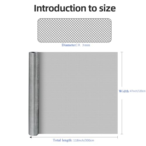 20 Mesh 304 Stainless Steel Mesh Screen, 20mesh 47in×118in gallery