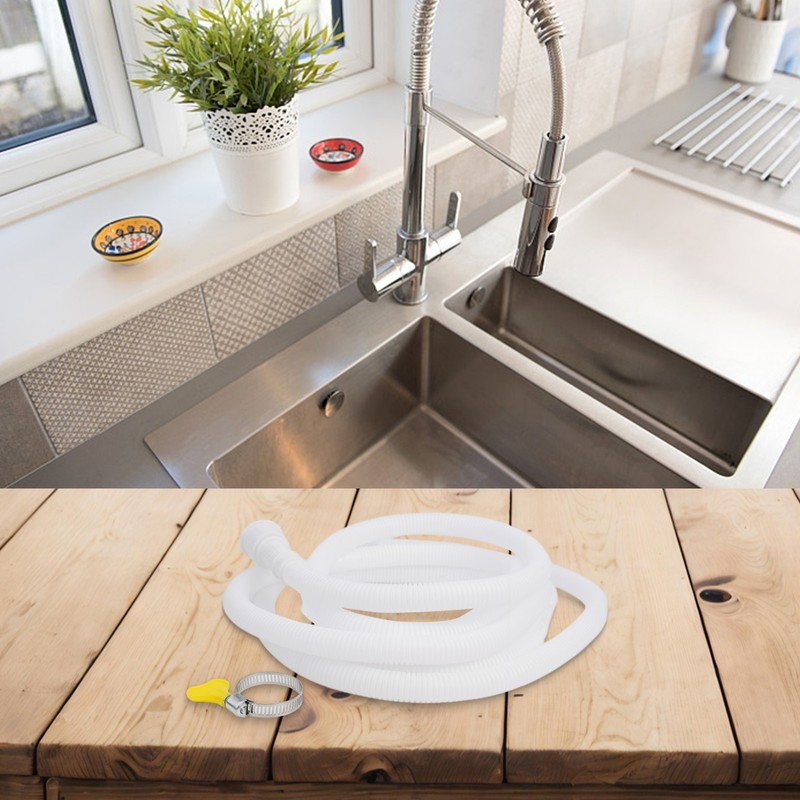 Easy Water Draining Solution 15M White Drain Hose Pipe for Faucet Accessories gallery