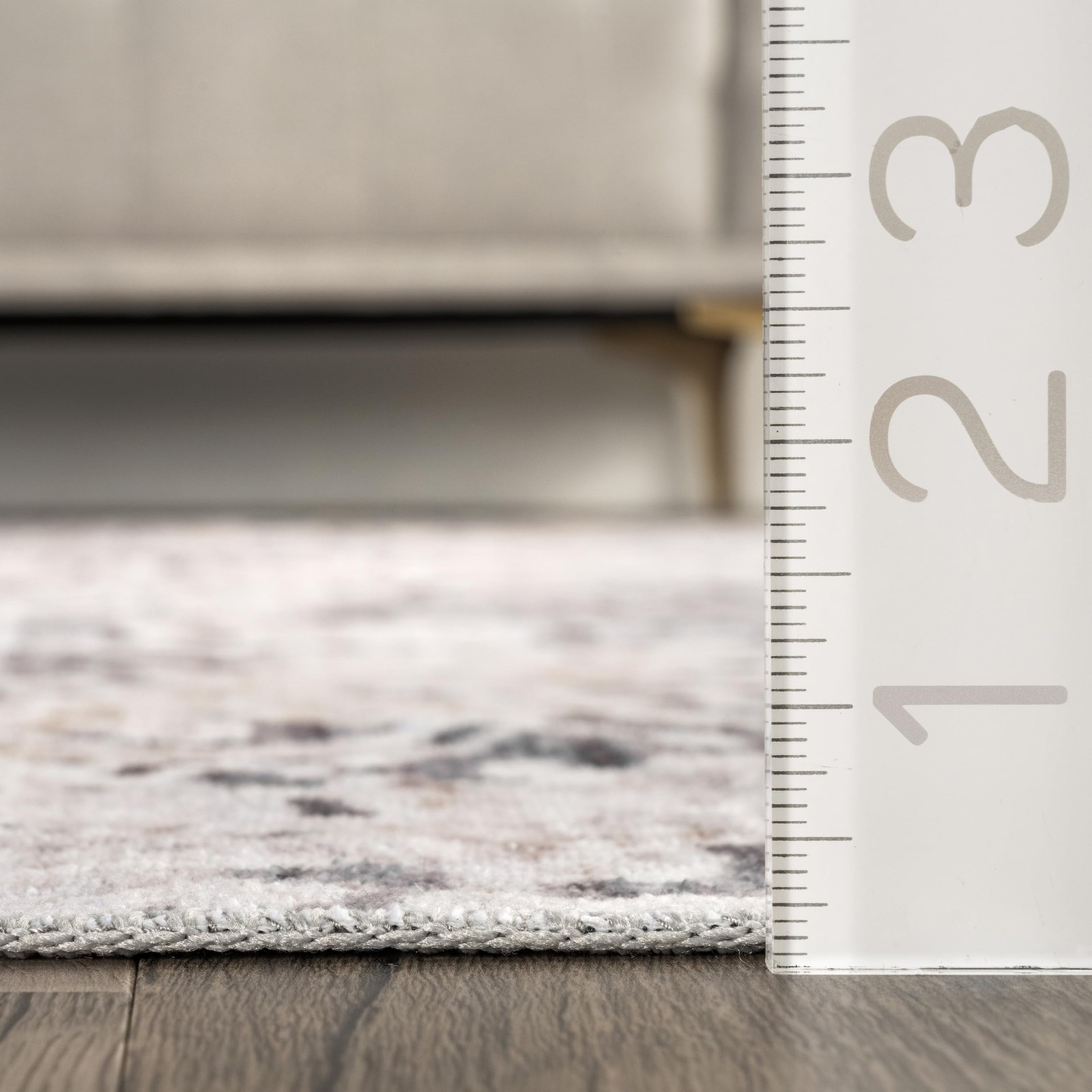 Nuloom 4 X 6 Machine Washable Stain-Resistant Area Rug Non Slip Backing Profile gallery