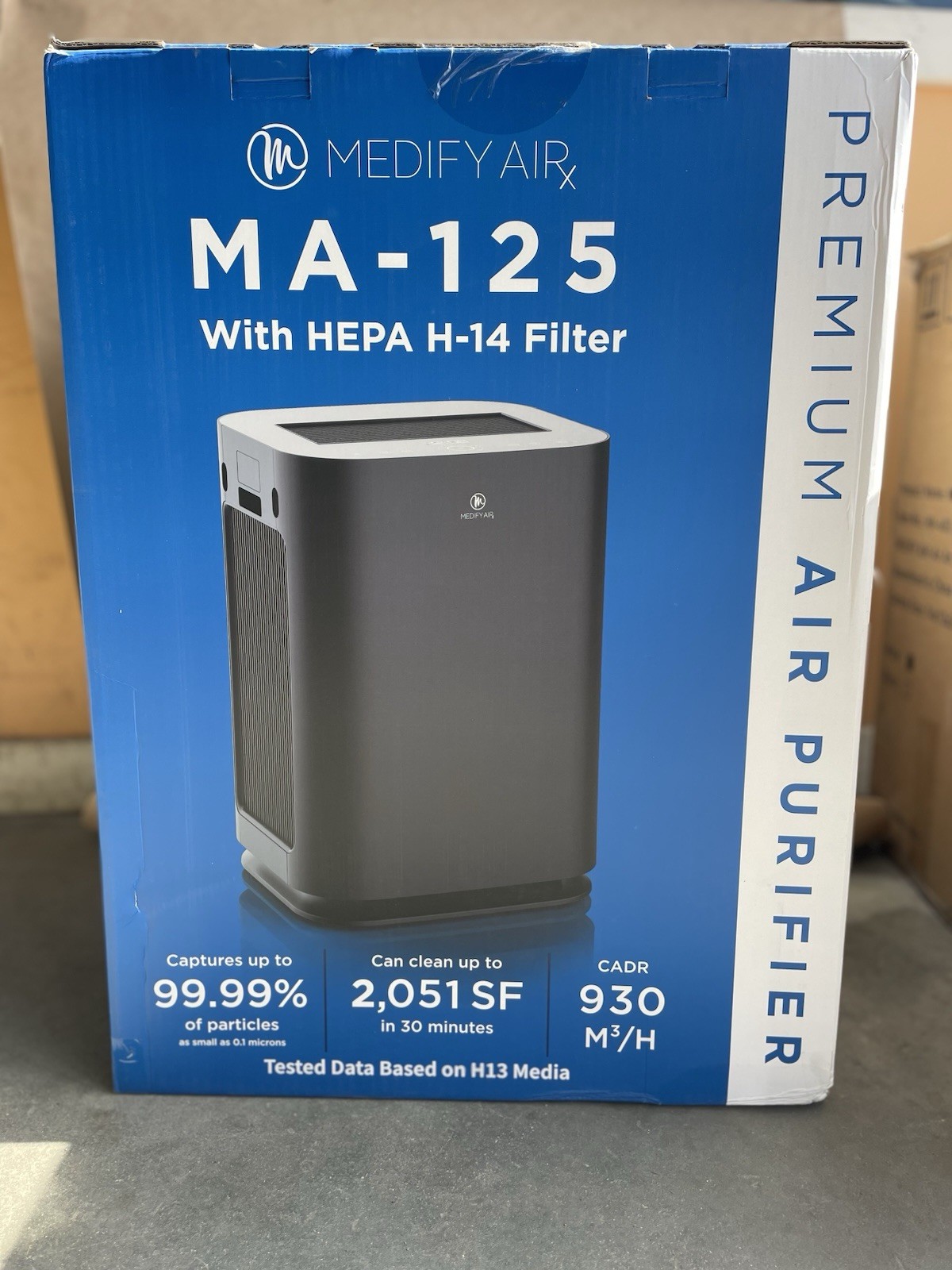 Medify MA-125 Air Purifier with True HEPA H14 Filter | 2,051 Sq Ft NEW - BLACK gallery