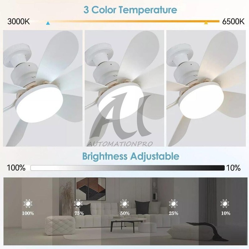 Socket Ceiling Fans with Lights and Remote- Socket Fan light with Dimmable Led gallery