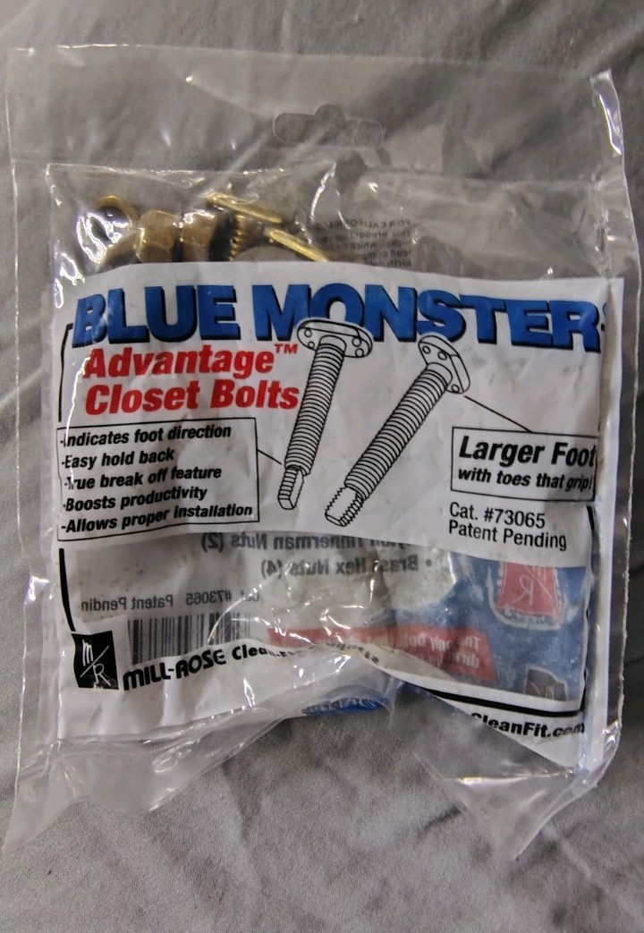 Blue Monster Blue Monster Advantage Closet Bolts 5/16" x 2 1/4" Lot of 5! gallery