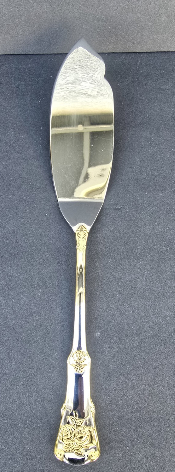 Royal Albert Old Country Roses Large Solid Fish Buffet Serving Knife Stainless gallery