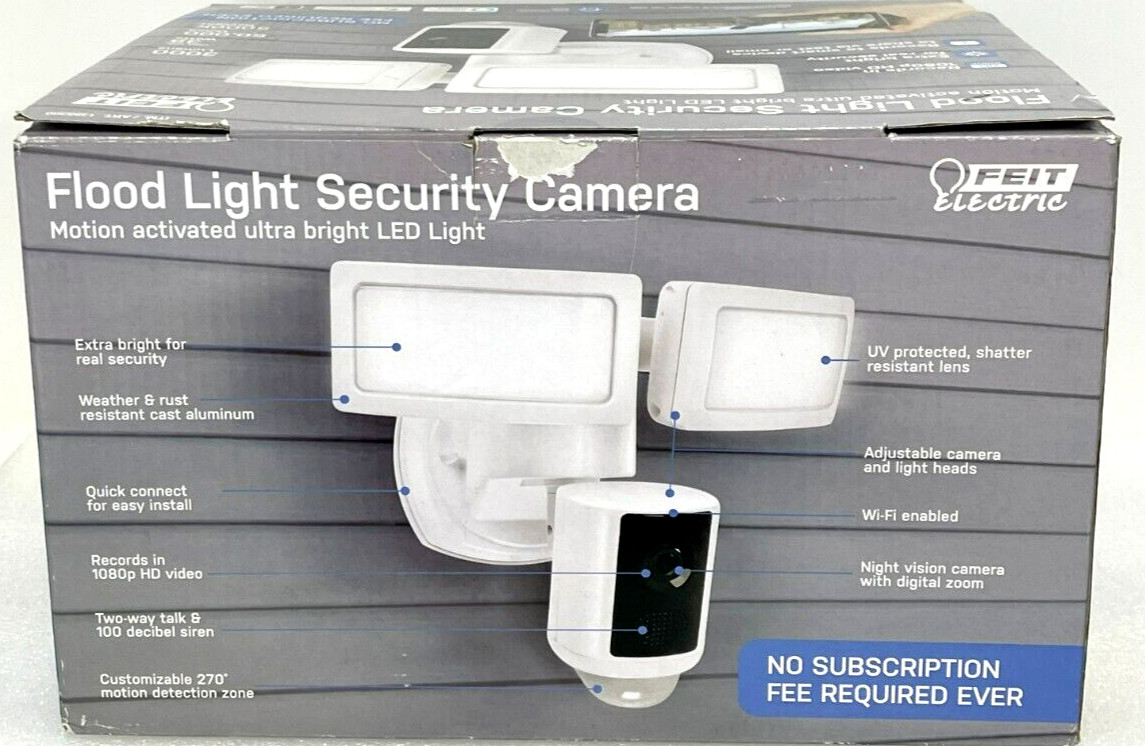 Feit Electric SEC3000 Smart Wi-Fi Flood Light with Security Camera 1080p HD gallery
