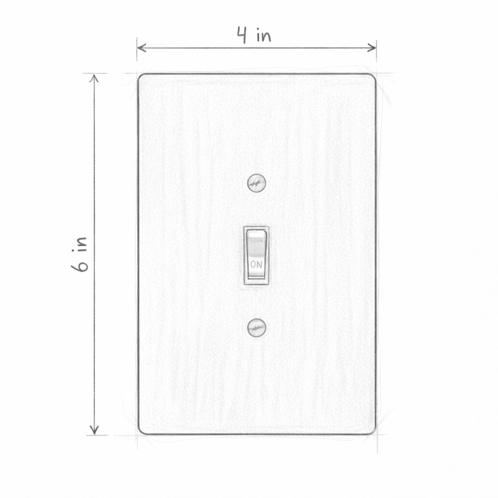 4"x6" Oversize Electric Light Toggle Switch Wall Cover Plate, 1-Gang, White gallery