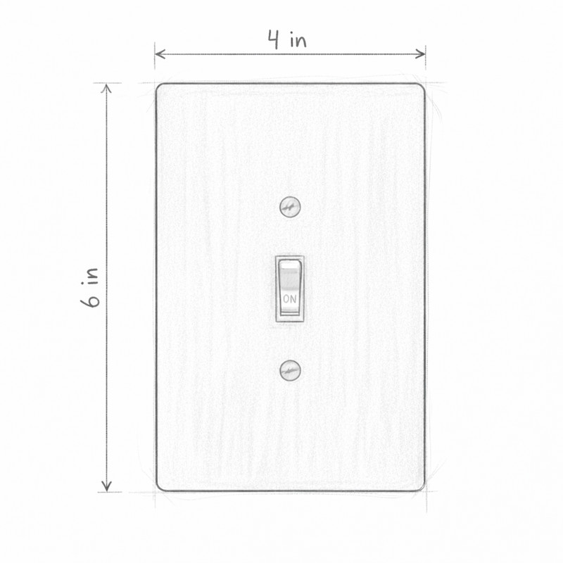 4"x6" Oversize Electric Light Toggle Switch Wall Cover Plate, 1-Gang, White gallery
