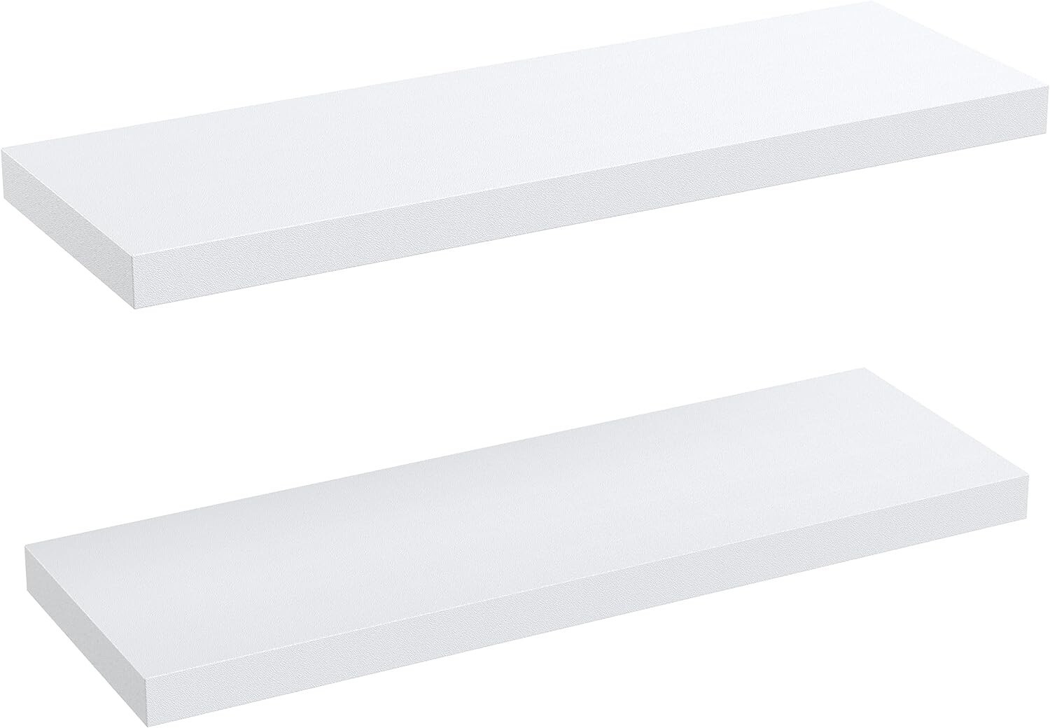 AMADA HOMEFURNISHING Floating Shelves Large, 24 x 9 Inch Wall Shelves WHITE gallery