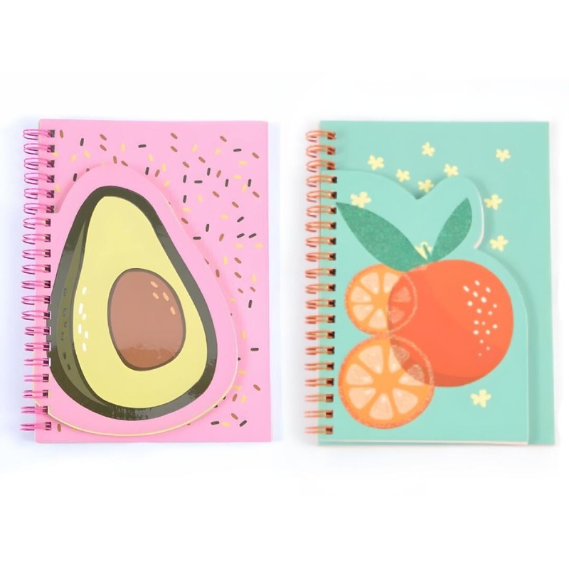 Cute Fruit Spiral Bound Notebook Workbook Lined Page with Flaps B6 Planner Diary gallery