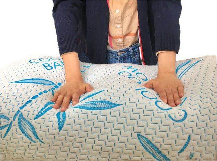 2 Pack Cool Bamboo Pillow Queen Memory Foam Gel Pillow Adjustable Neck Support gallery