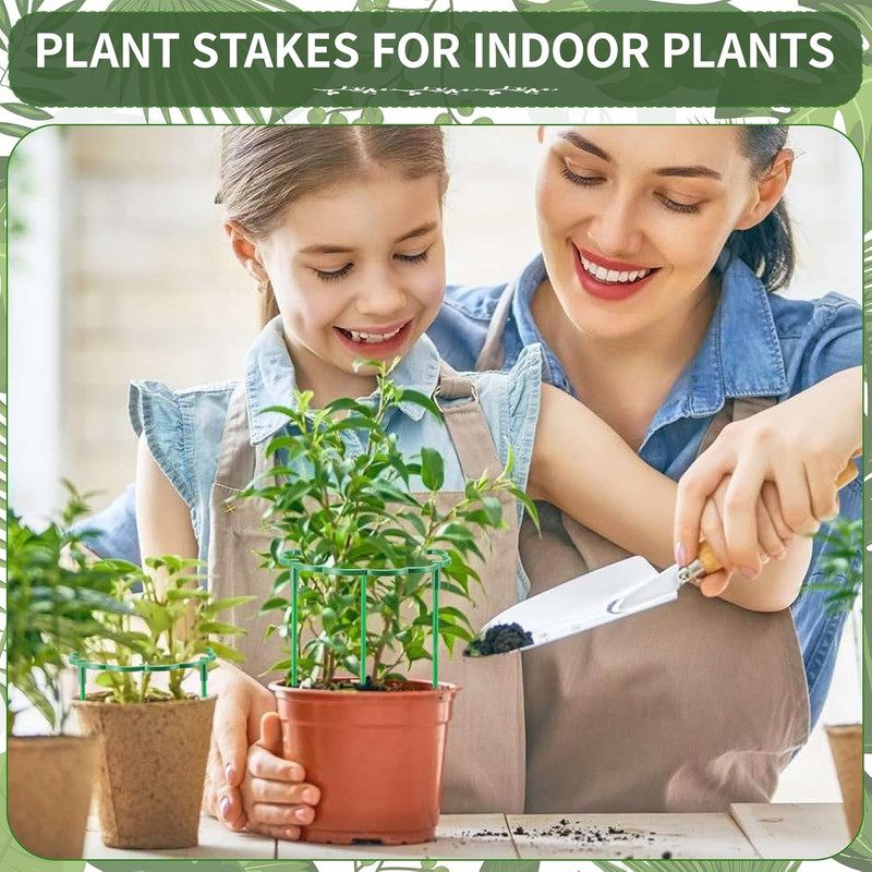 12 Pack Plant Support Stakes Sets - Versatile Plant Cages, Stackable Garden Flow gallery