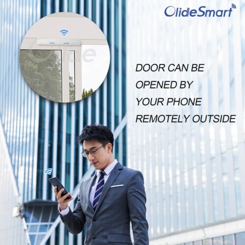 OlideSmart Automatic Residential Sliding Door Opener with Pet Collar Sensor Tag gallery