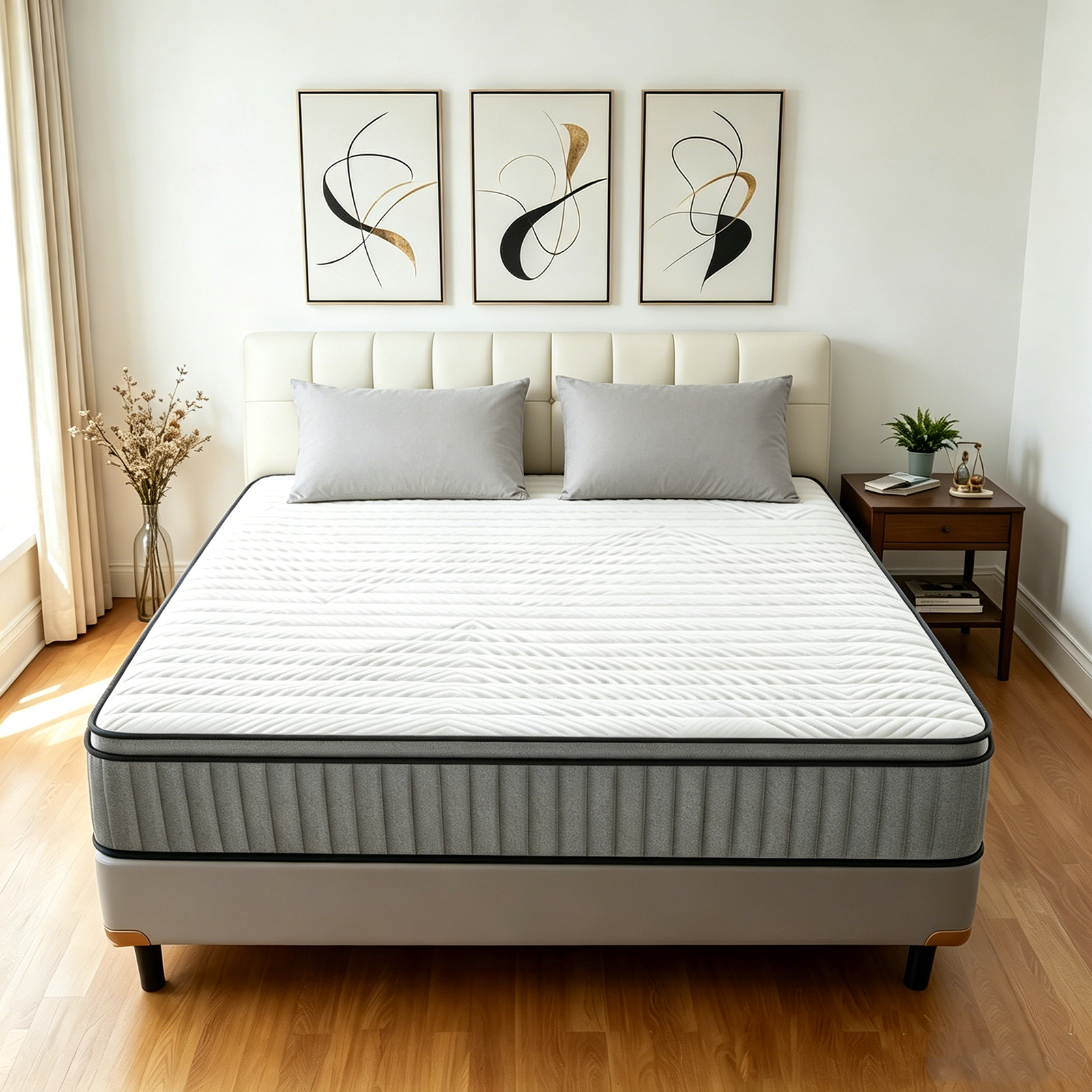 12" Full Size Gel Memory Foam Pocket Spring Hydird Mattress In A Box Medium Firm gallery