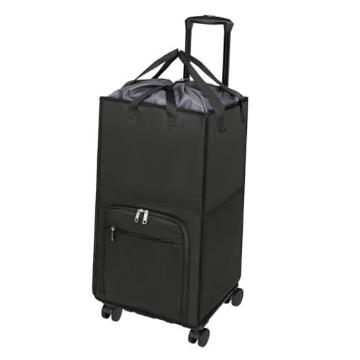 Extra Large Rolling Laundry Basket with Wheels, 90L Cart Version Darkgrey gallery