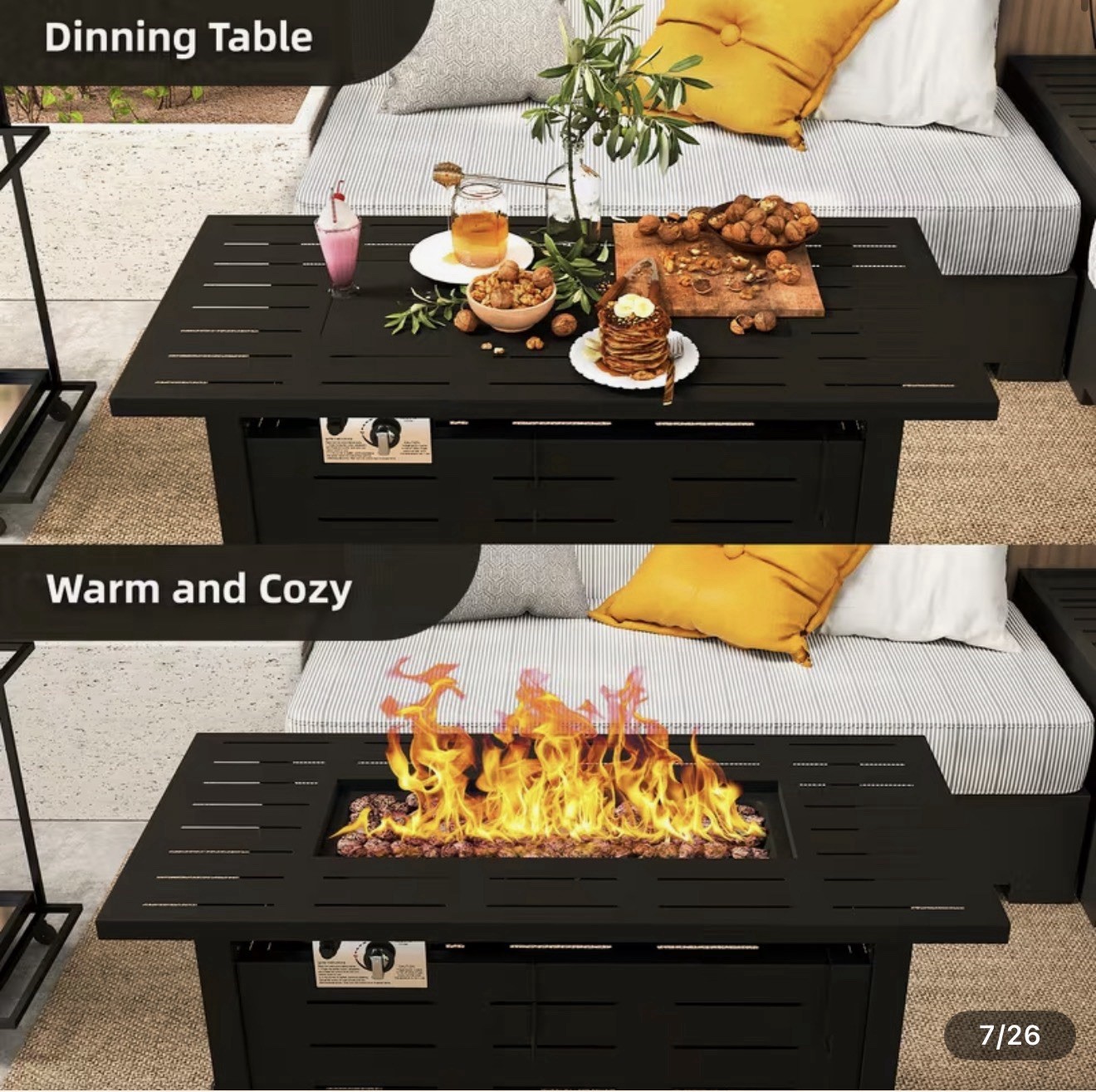 🔥BREEZESTIVAL 40 inch Propane Fire Pit Table Outdoor gallery