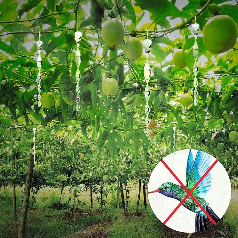 12 pcs Bird Repellent Wind Twisting Scare Rods Reflective Spiral Deterrent N279 gallery